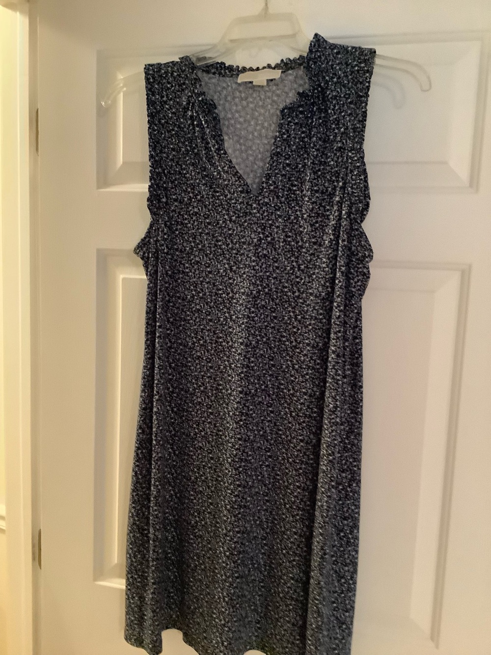 Michael Kors Navy ditsy-print Sleeveless Mini Dress